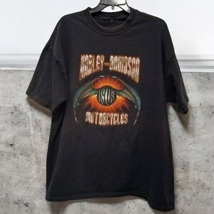 Harley-Davidson XL Black Blue Bayou, Monroe, LA Graphic T-Shirt